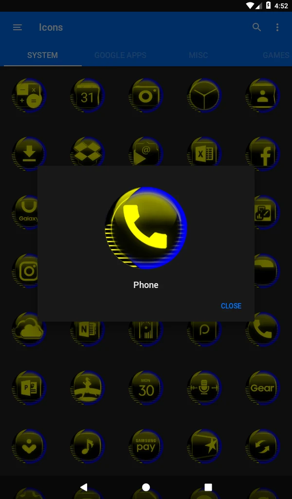 Yellow Icon Pack Style 7 screenshot